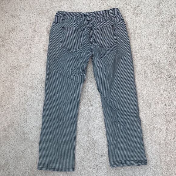 CAbi Jeans Railroad Stripe Cropped Capri Stretch Jeans Sz 4 Style 324 - Picture 8 of 8
